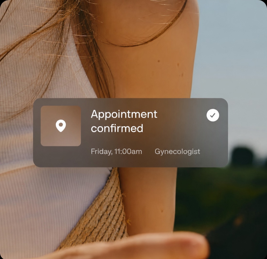 An appointment confirmed with a specialist